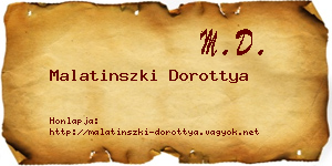 Malatinszki Dorottya névjegykártya